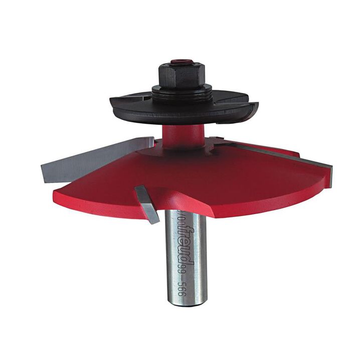 Freud 3-1/2 In. (Dia.) Quadra-Cut Raised Panel Bit with Back Cutters with 1/2 In. Shank