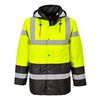 Portwest Yellow and Black Hi-Vis Contrast Traffic Jacket - Medium, small image number 1