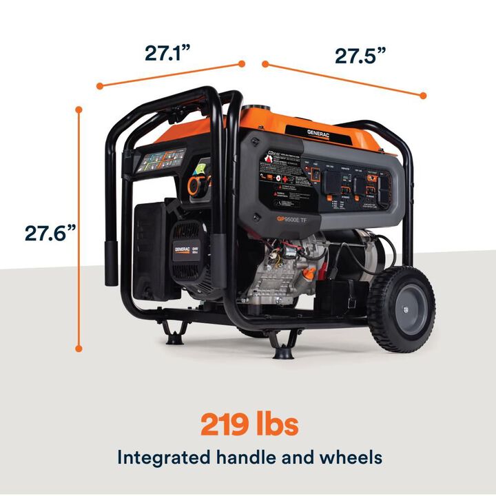 Generac GP Series 12,500 Watt Tri-Fuel 49-State Portable Generator with COsense Technology, large image number 2