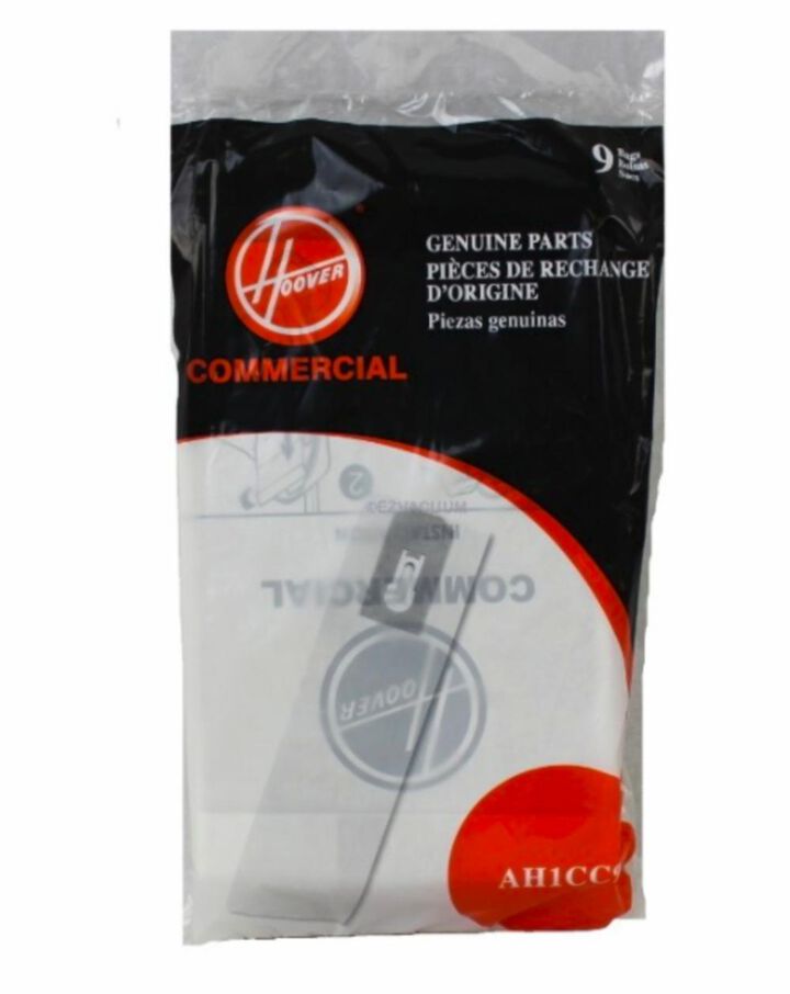 Hoover Commercial Vacuum Standard Upright Disposable Vacuum Bags 9 Pack