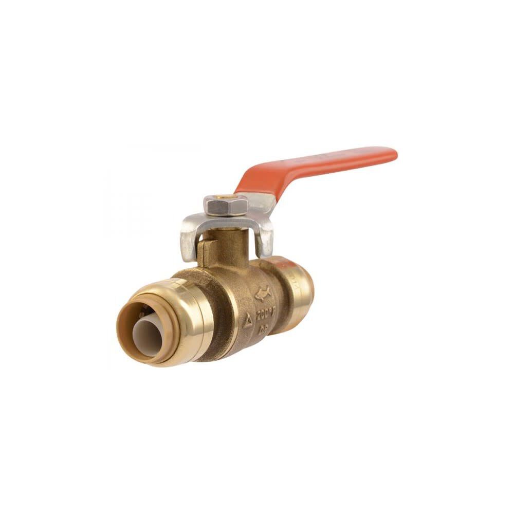 Sharkbite 1/2in x 1/2in 200 Psi Brass Push Fit Ball Valve, large image number 1