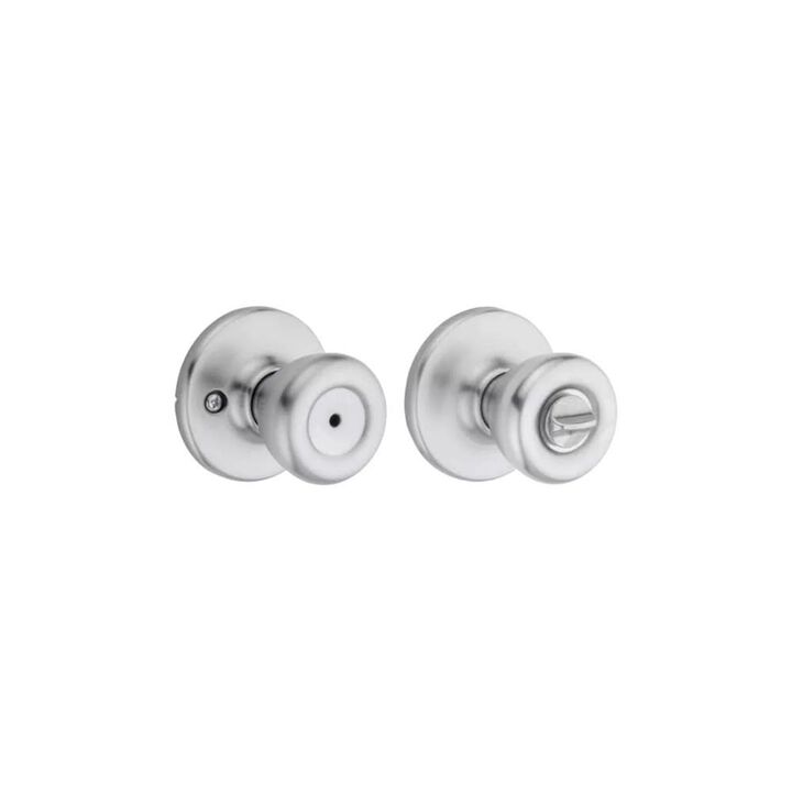 Kwikset Satin Chrome Bed/Bath Tylo Privacy Door Knob Set