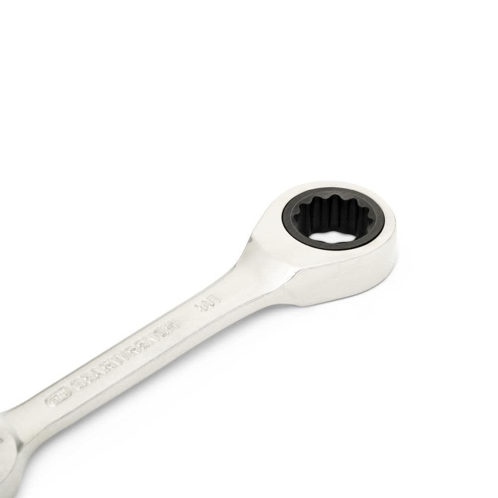 GEARWRENCH 7/16 Inch 90-Tooth 12 Point Stubby Combination Ratcheting Wrench, large image number 4