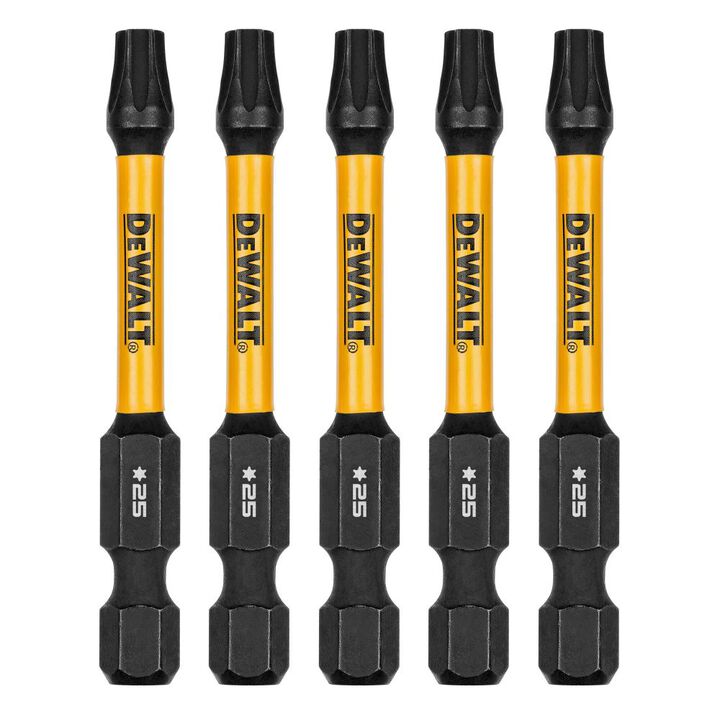 DEWALT ELITE SERIES 2-1/4 Inch T25 Bit 5 Pieces