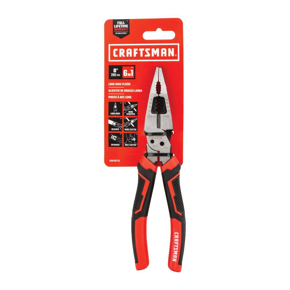 CRAFTSMAN 8 Inch 6-in-1 Long Nose Pliers, large image number 7