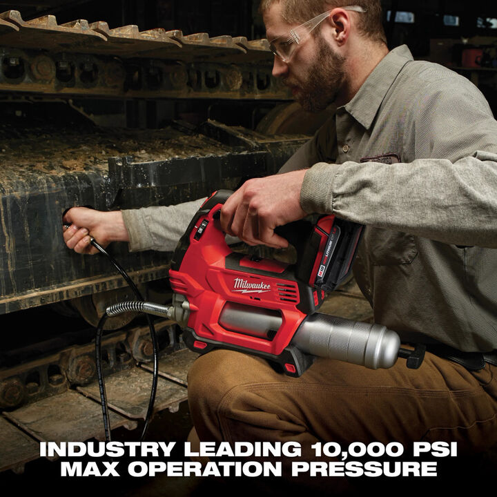 Milwaukee Cordless 2-Speed Grease Gun and M18 Forge XC 18V 8Ah Battery Pack with Fuel Indicator Bundle, large image number 15