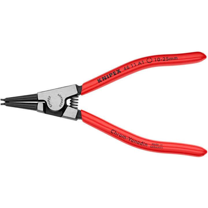 Knipex 5-1/2 Inch Vanadium Steel External Snap Ring Pliers with Forged Tips