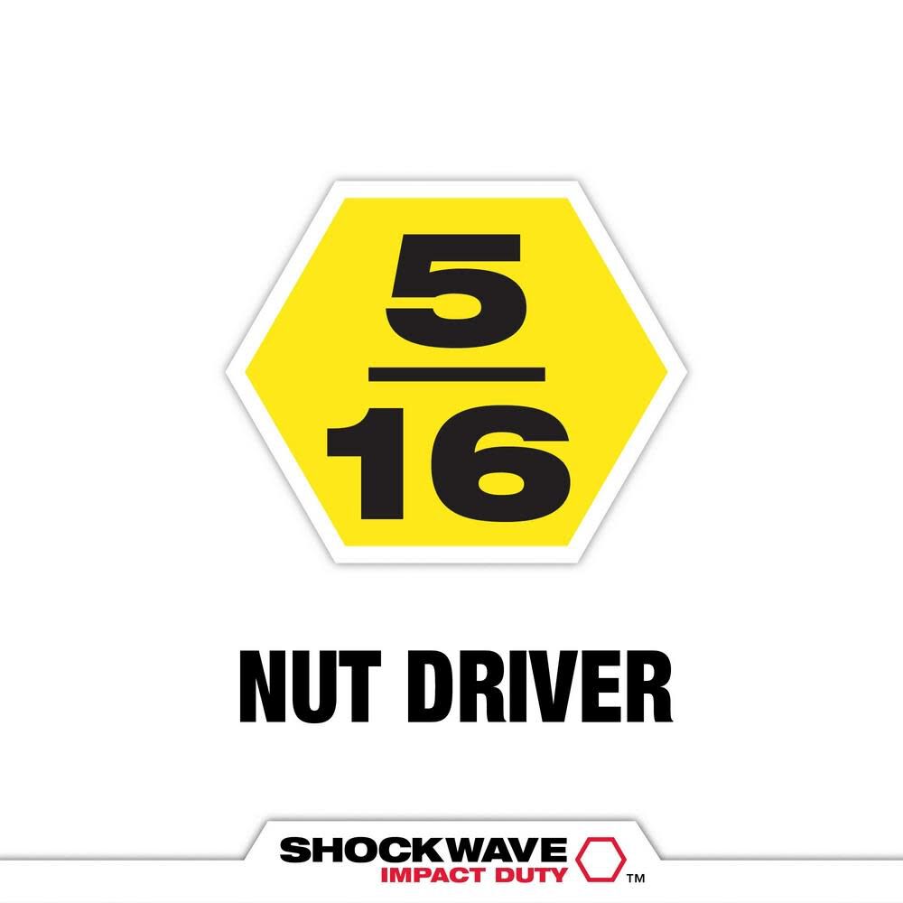 Milwaukee SHOCKWAVE Impact Duty 5/16 x 2 9/16inch Magnetic Nut Driver 10pk, large image number 2