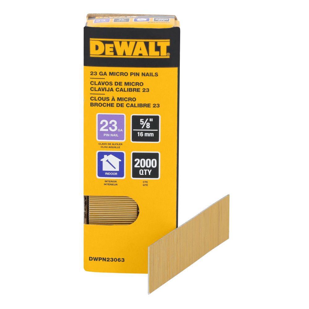 DEWALT 5/8 Inch 23 Gauge, Pin Nail, Chisel Point, 2000 Pieces, large image number 3