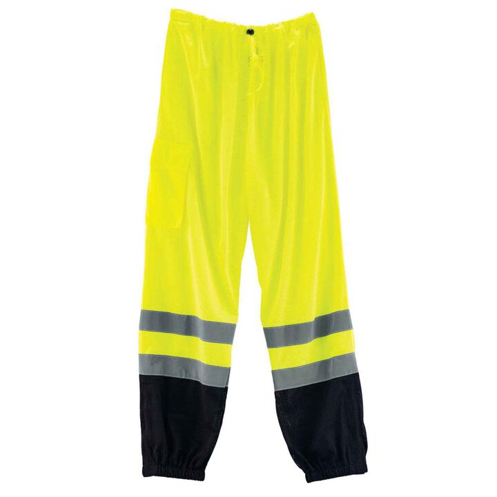 Ergodyne Glowear 8910BK Supplemental Class E Black Bottom Hi-Vis Pants. L/XL
