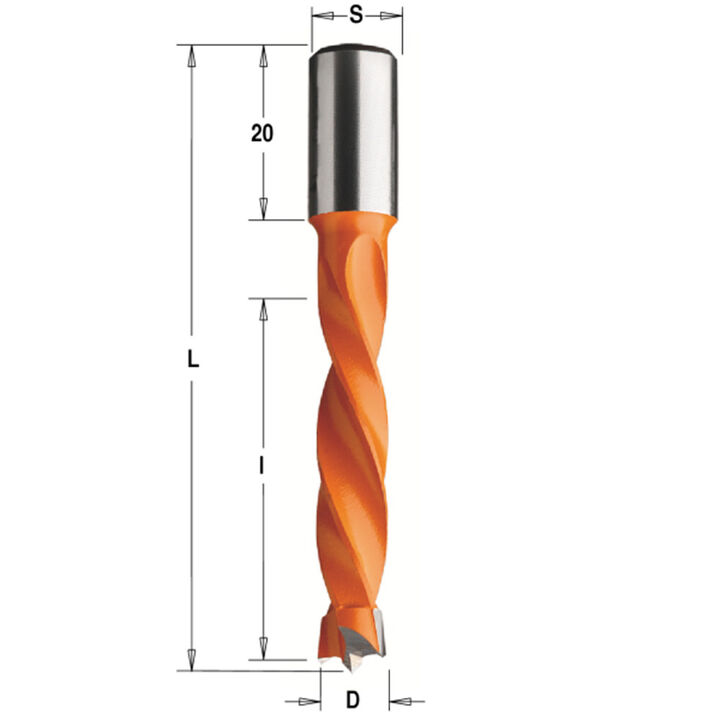 CMT Dowel Drill 5 x 43 x 70 RH