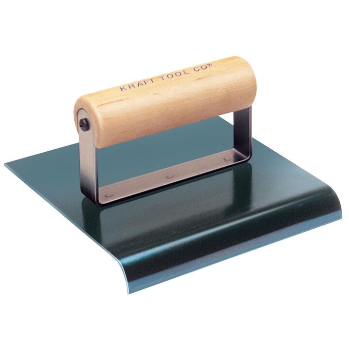 Kraft Tool Co 6 In. x 5-1/2 In. 1/2 In. R Blue Steel Edger with Wood Handle