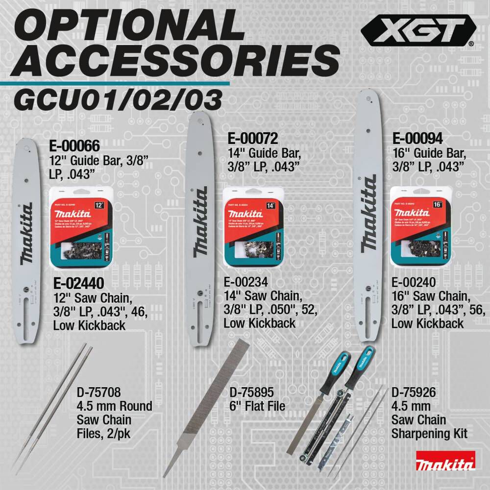 Makita 40V max XGT Cordless 14in Top Handle Chain Saw (Bare Tool), large image number 12