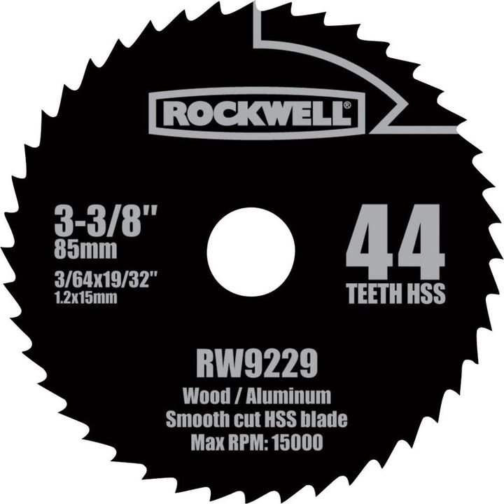 Rockwell 3-3/8-in 44-Tooth Continuous High-Speed Steel Circular Saw Blade