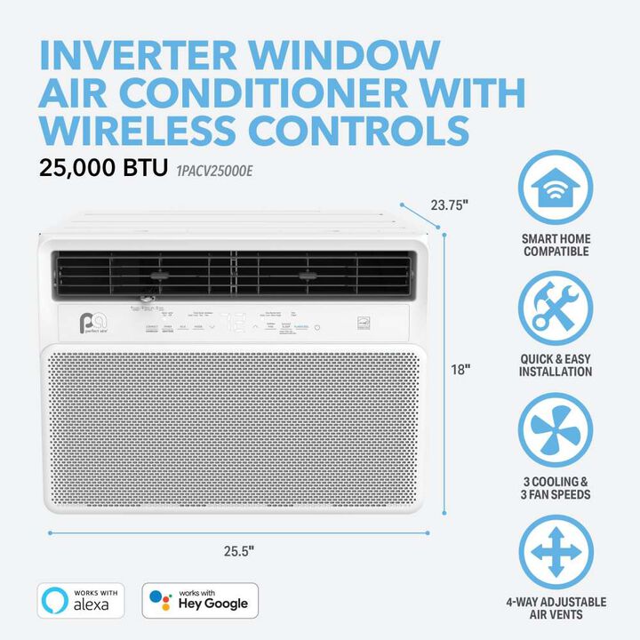 Perfect Aire 230V 25000 BTU Energy Star Window Air Conditioner with Remote, large image number 2