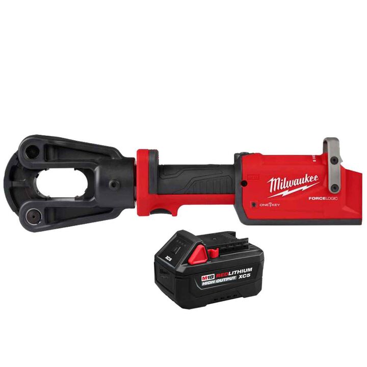Milwaukee M18 FORCE LOGIC 12T Latched Linear Crimper & M18 REDLITHIUM HIGH OUTPUT XC5 Battery
