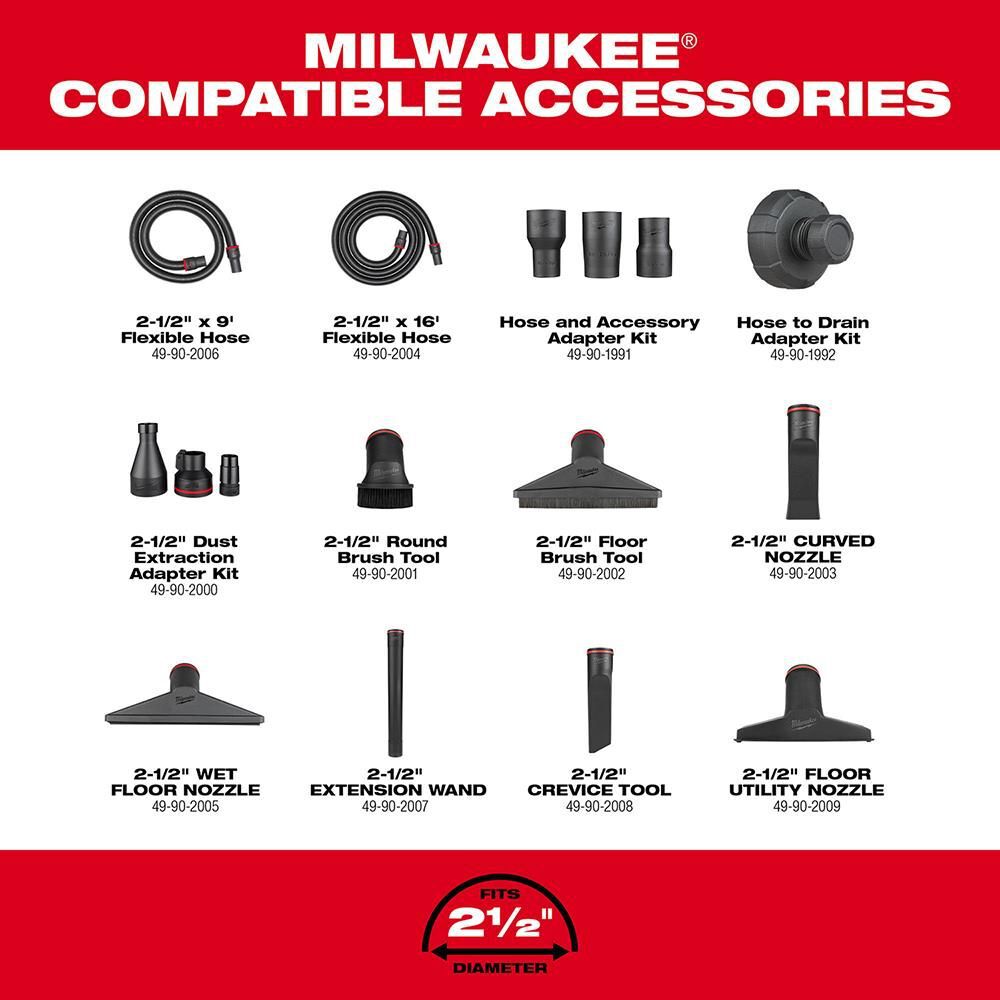 Milwaukee M18 FUEL Vacuum Kit 12 Gallon 36V Wet/Dry, large image number 9
