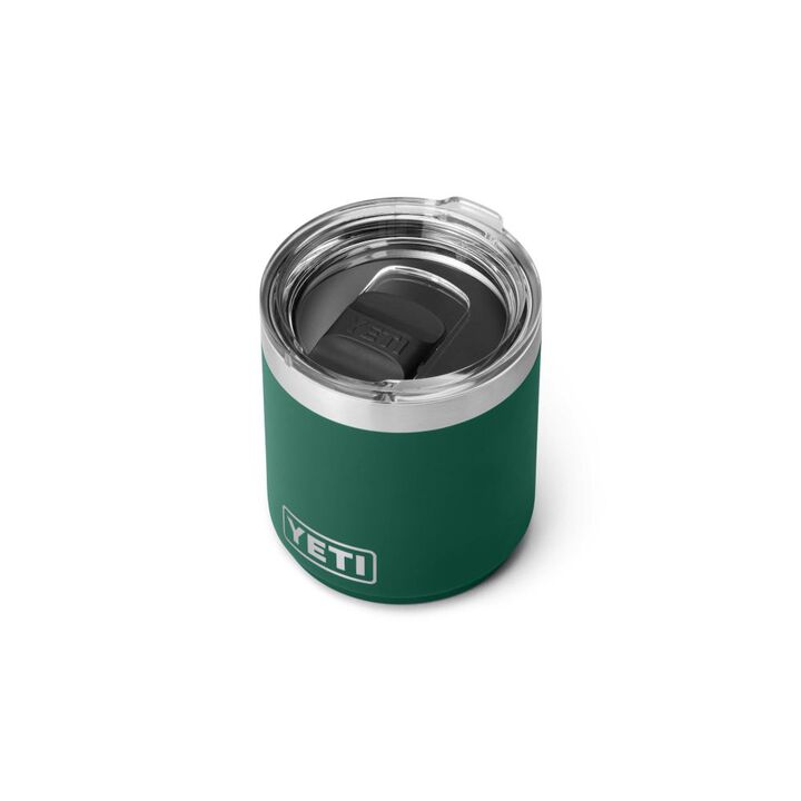 Yeti Rambler 10 Oz Stackable Lowball with Magslider Lid Black Forest Green