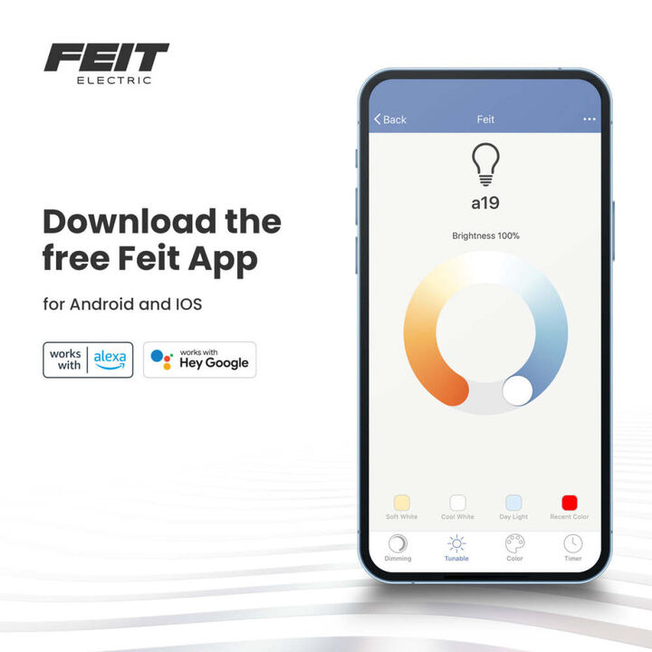 Feit Electric 8.8W 800 Lumens E26 A19 Smart WiFi LED Light Bulb White 3 Pieces, large image number 20