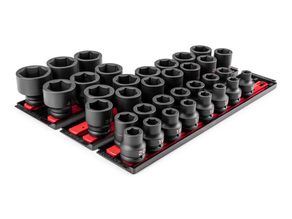 Tekton 3/4 Inch 6 Point Impact Socket Set, 34 Pieces (13-50 mm), large image number 2