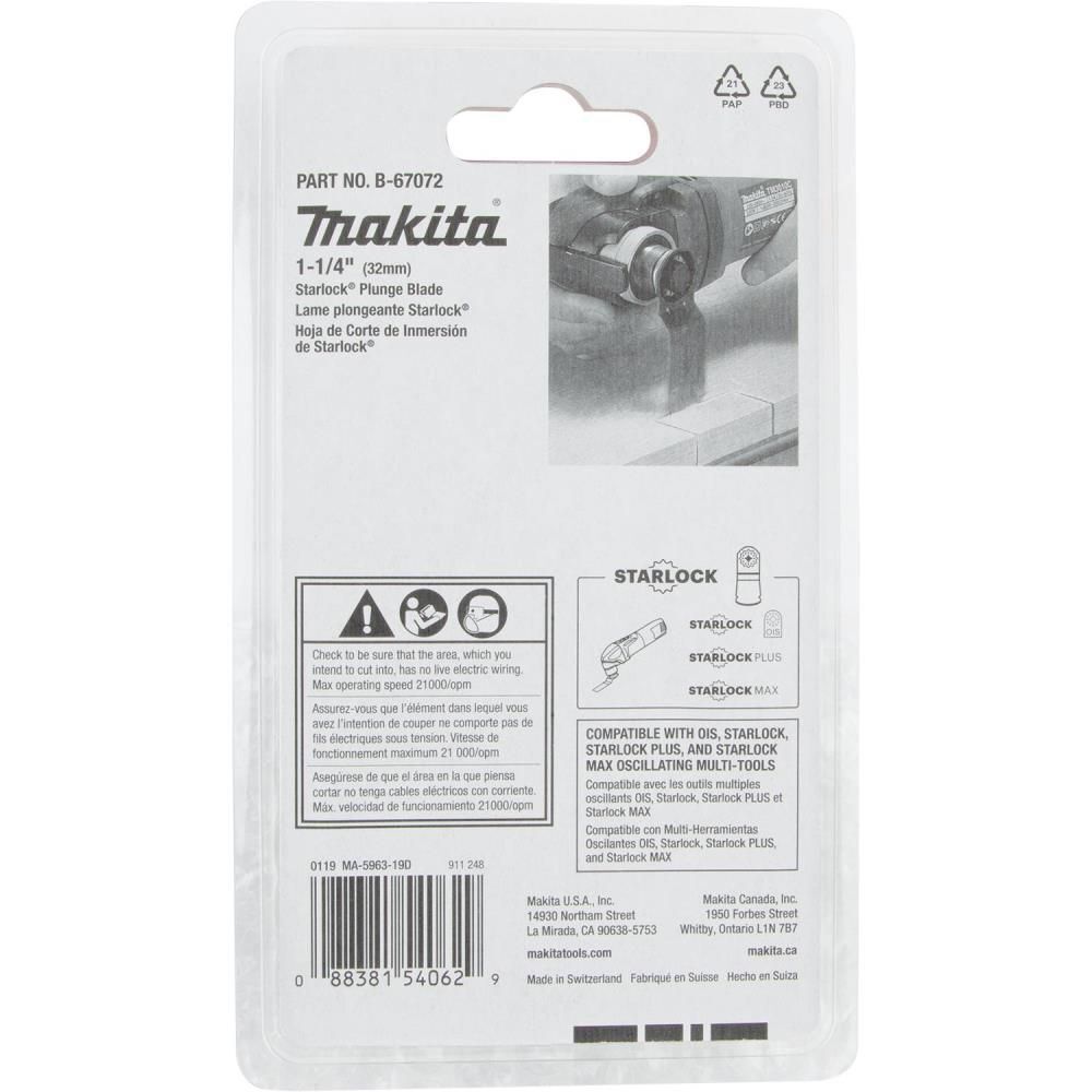 Makita 1-1/4in Starlock Plunge Blade (BiM) 14TPI, large image number 3