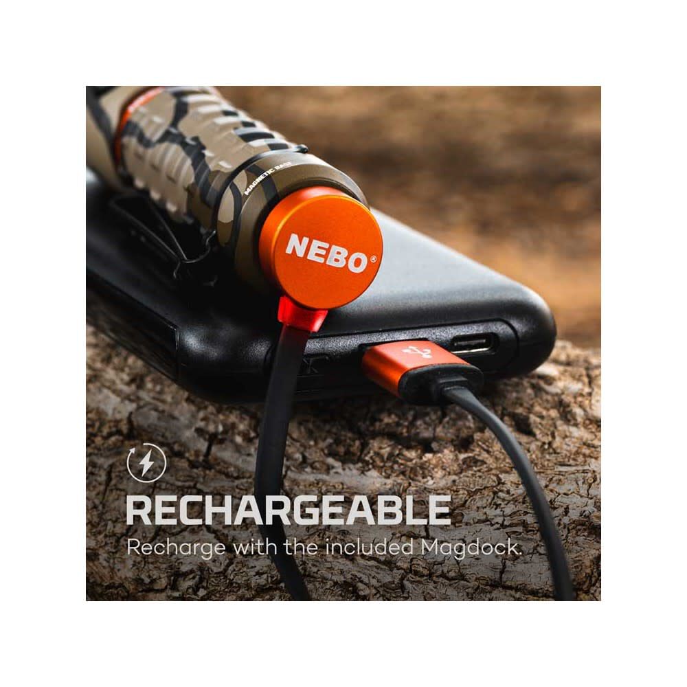 Nebo Torch 2000 Lumens Camo Rechargeable Battery Pocket Flashlight, large image number 3