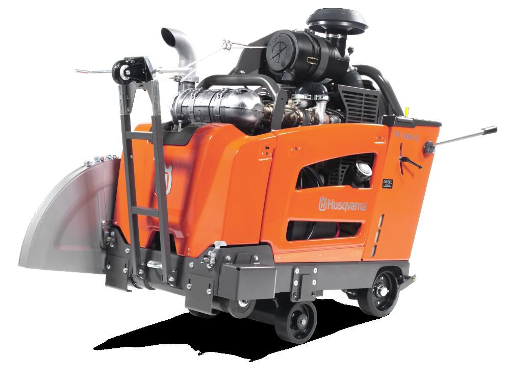 Husqvarna Construction FS 7000 D 74 HP 36 Inch Deutz Electric 3 Speed Floor Saw Body Only, large image number 1