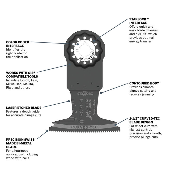 Bosch Starlock Oscillating Tool Blade, large image number 2