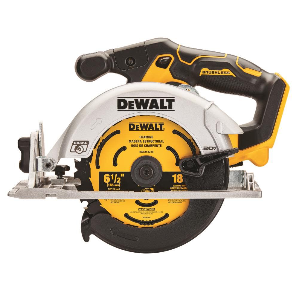 DEWALT 20V MAX 1/4in Impact Driver & 6-1/2in Brushless Cordless Circular Saw Combo Kit Bundle, large image number 2