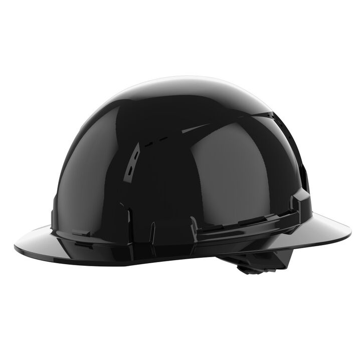 Milwaukee Black Full Brim Vented Hard Hat with 4pt Ratcheting Suspension Type 1 Class C, large image number 0