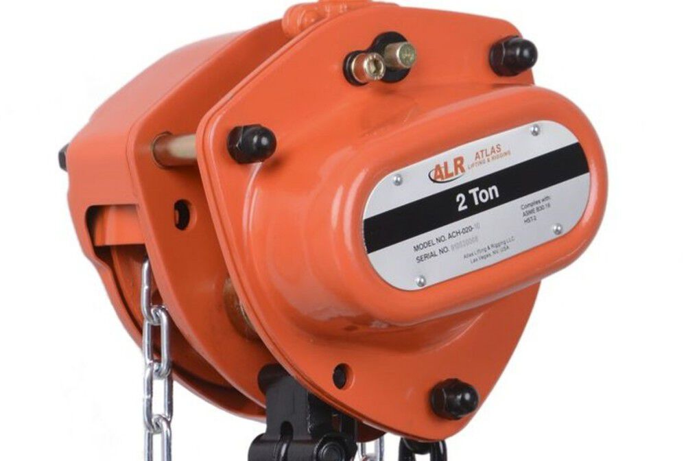 Atlas Lifting and Rigging ACH 2 Ton Chain Hoist 4400 lbs 10 Ft. Lift, large image number 2