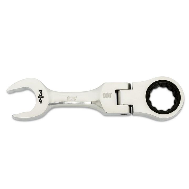 GEARWRENCH 3/4 Inch 90-Tooth 12 Point Stubby Flex Combination Ratcheting Wrench