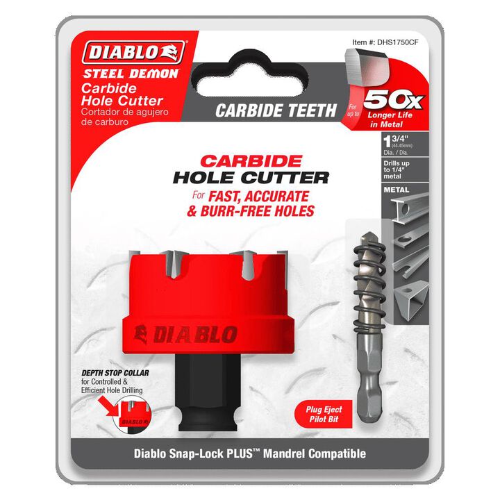 Diablo Tools 1 3/4 Inch Steel Demon Carbide Teeth Hole Cutter, large image number 2