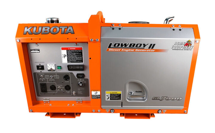 Kubota Lowboy Pro II Series 7,000 Watt (7kW) Diesel Powered 50-State Liquid-Cooled Standby Generator, large image number 1