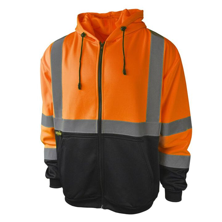 Radians Class 3 Color Blocked Hooded Zippered Sweatshirt, swatch