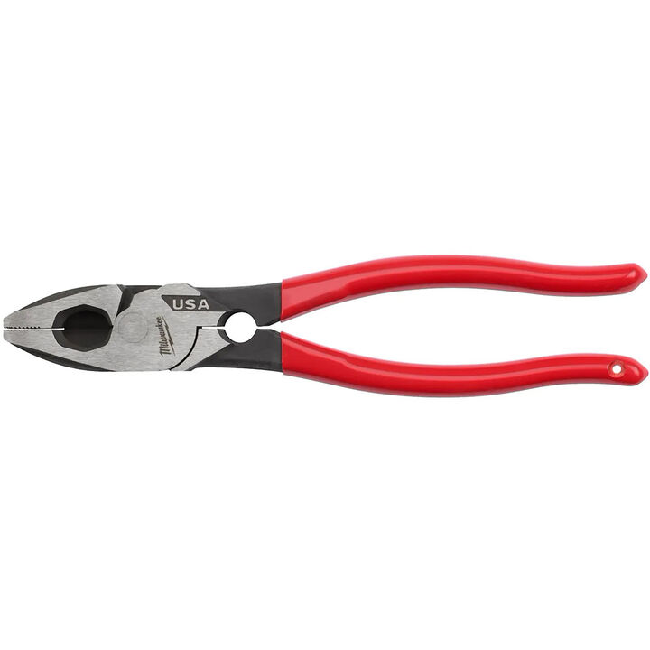 Milwaukee 9inch Linemans Dipped Grip Pliers with Thread Cleaner (USA)