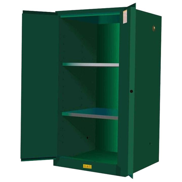 Justrite 60 Gallon Green Steel Manual Close Pesticides Safety Cabinet