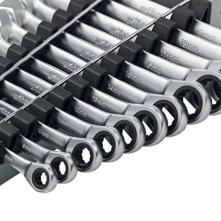 Wiha Combination Ratchet Wrench Set, Metric, 12 Pieces, large image number 2