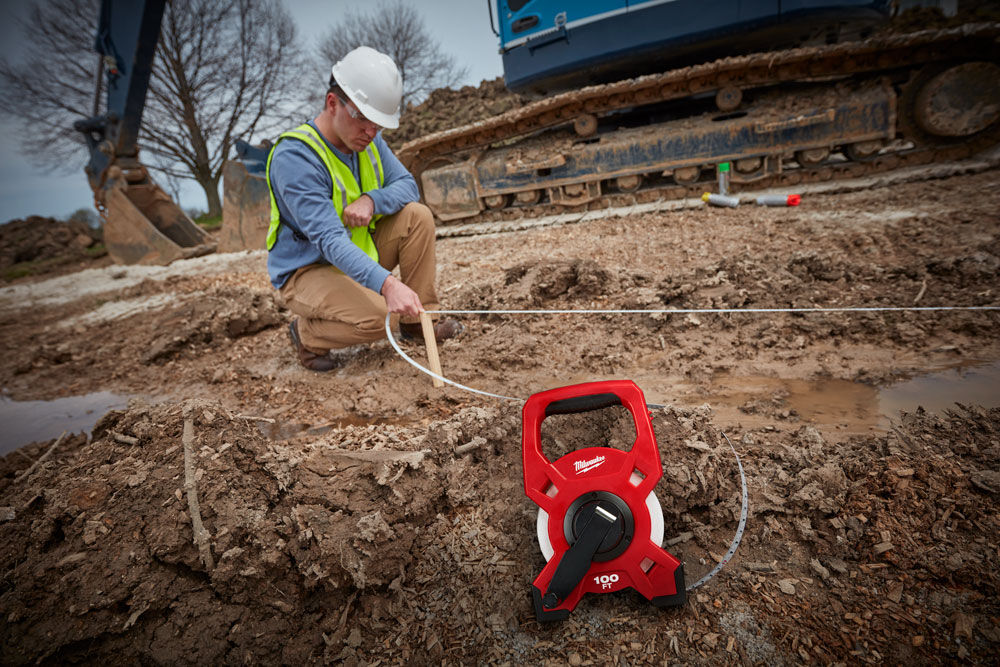 Milwaukee 100 Ft. Steel Open Reel Long Tape Measure, large image number 10