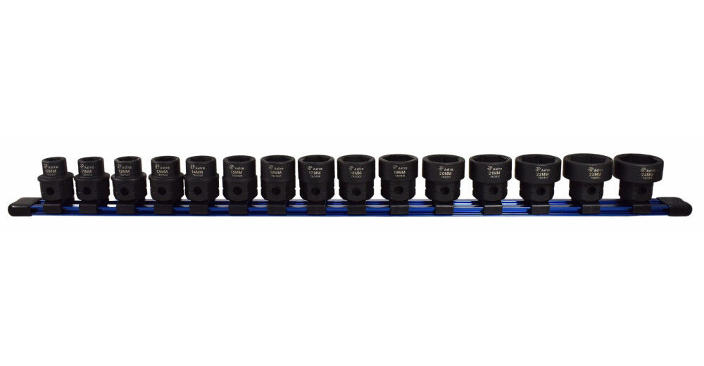 Astro Pneumatic Tools 1/2 Inch Drive Steel Metric Nano Impact Socket Set 15 Pieces, large image number 1