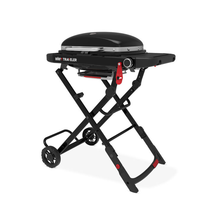 Weber 13000 BTU 1 Burner Liquid Propane Compact Traveler Portable Gas Grill Black