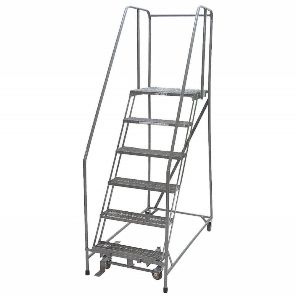 Cotterman Series 1000 6 Step X 26in W A3 Tread Step Ladder w/handrails, large image number 2