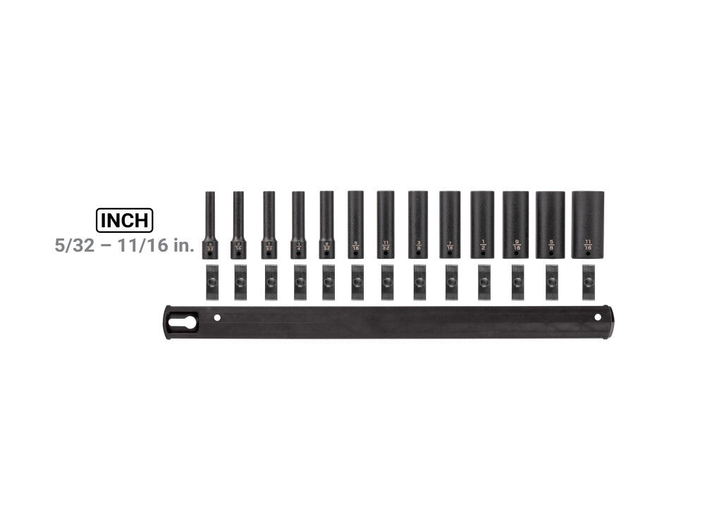 Tekton 1/4 Inch Deep 6 Point Impact Socket Set, 13 Piece (5/32-11/16 Inch), large image number 5