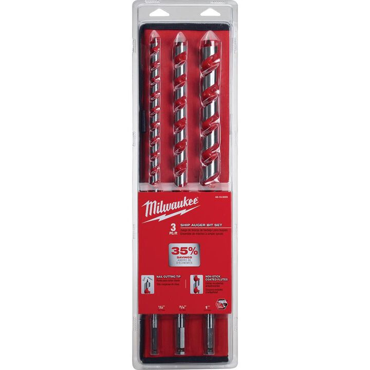 Milwaukee 3 pc. Ship Auger Bit Set