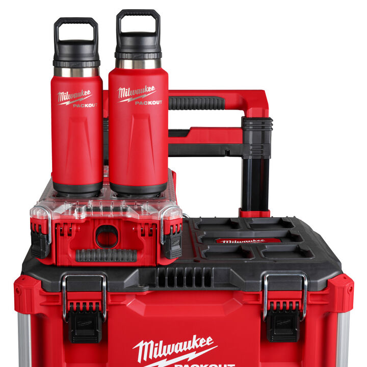 Milwaukee PACKOUT 18oz Insulated Bottle with Chug Lid - Red, large image number 9