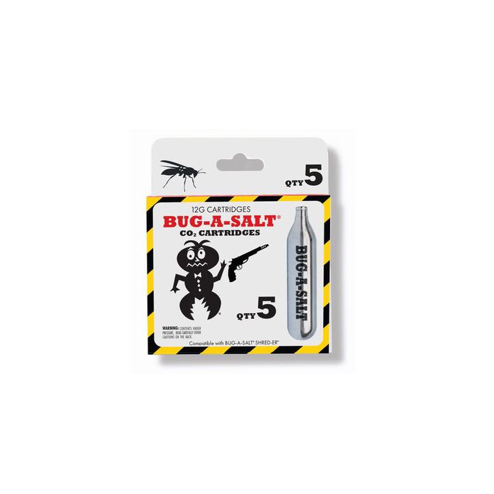 Bug-A-Salt Small Neck Carbon Dioxide Cartridge for Shred-ER Gun 5pk