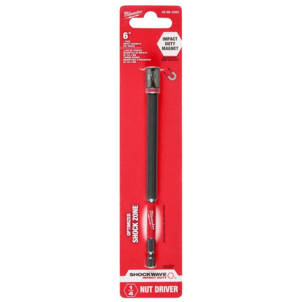 Milwaukee SHOCKWAVE Impact Duty 1/4inch x 6inch Magnetic Nut Driver, large image number 9