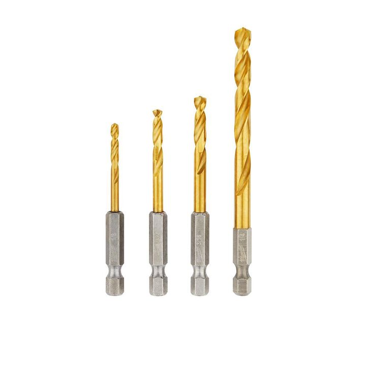 Milwaukee SHOCKWAVE Red Helix Drill Bits 4pc