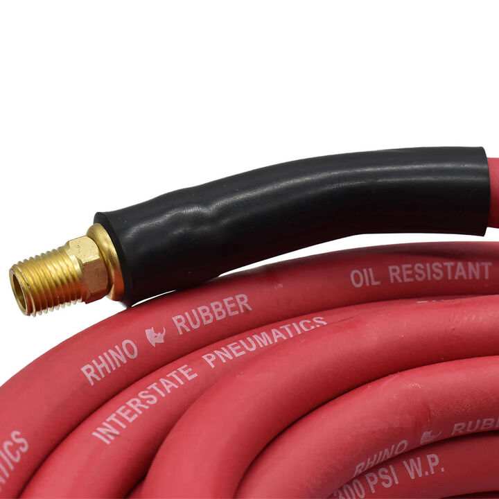 Interstate Pneumatics 1/2 Inch X 25' Pneumatic Rhino Rubber Air Hose Red, large image number 2