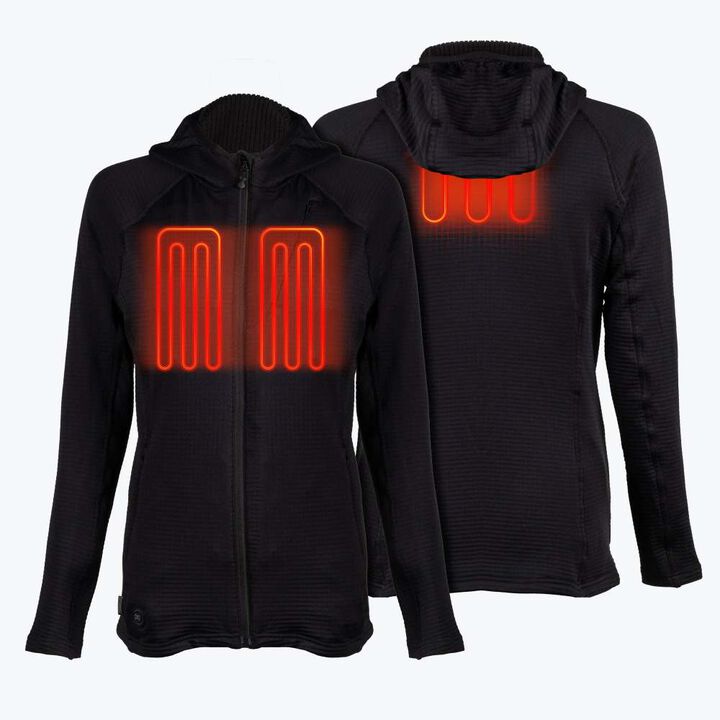 Mobile Warming 7.4V Women's Element Mid-Layer Full Zip Heated Hoodie Kit, swatch